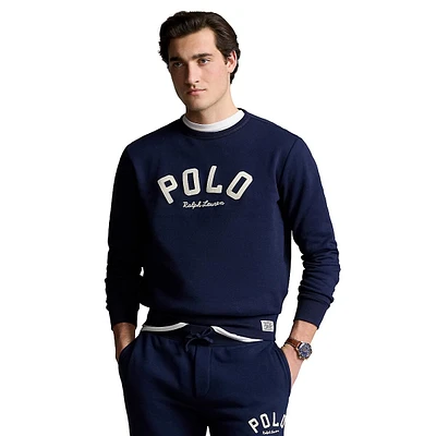 Sweat-shirt en polaire avec appliqué signature