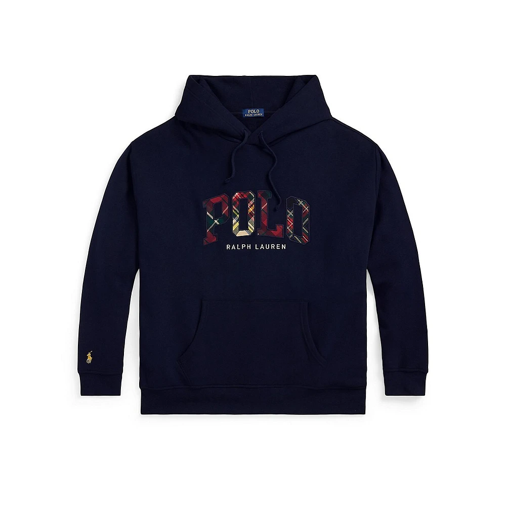 The RL Fleece Plaid-Logo Hoodie