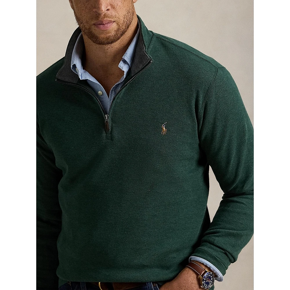 Big & Tall Estate-Rib Quarter-Zip Pullover