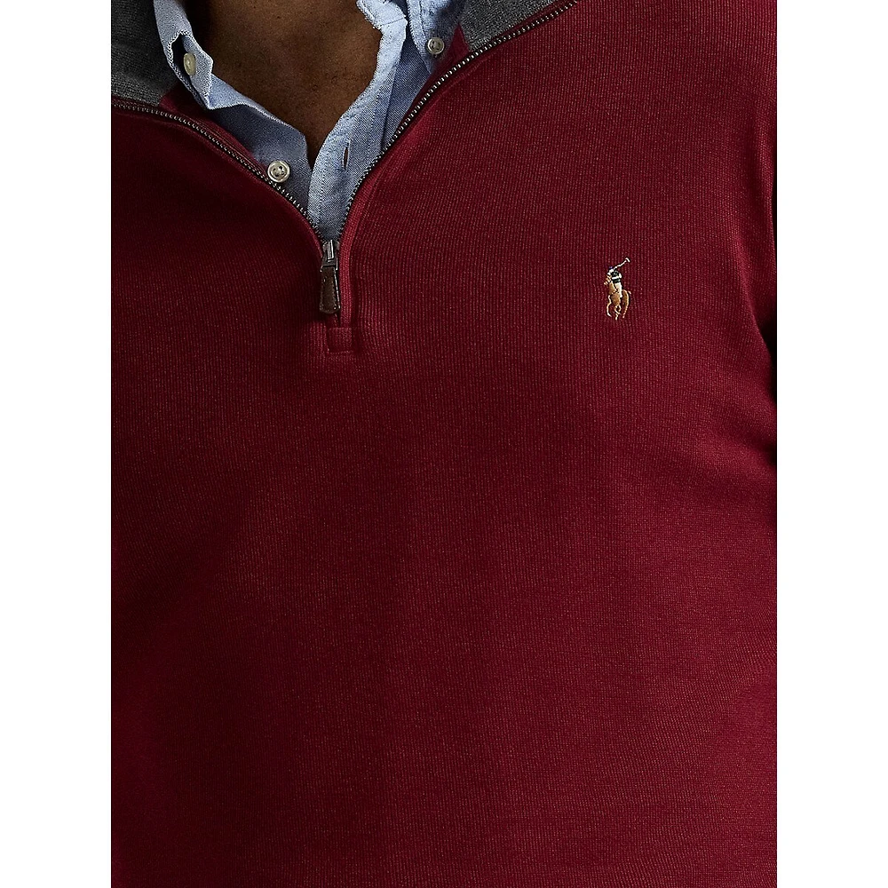 Big & Tall Estate-Rib Quarter-Zip Pullover