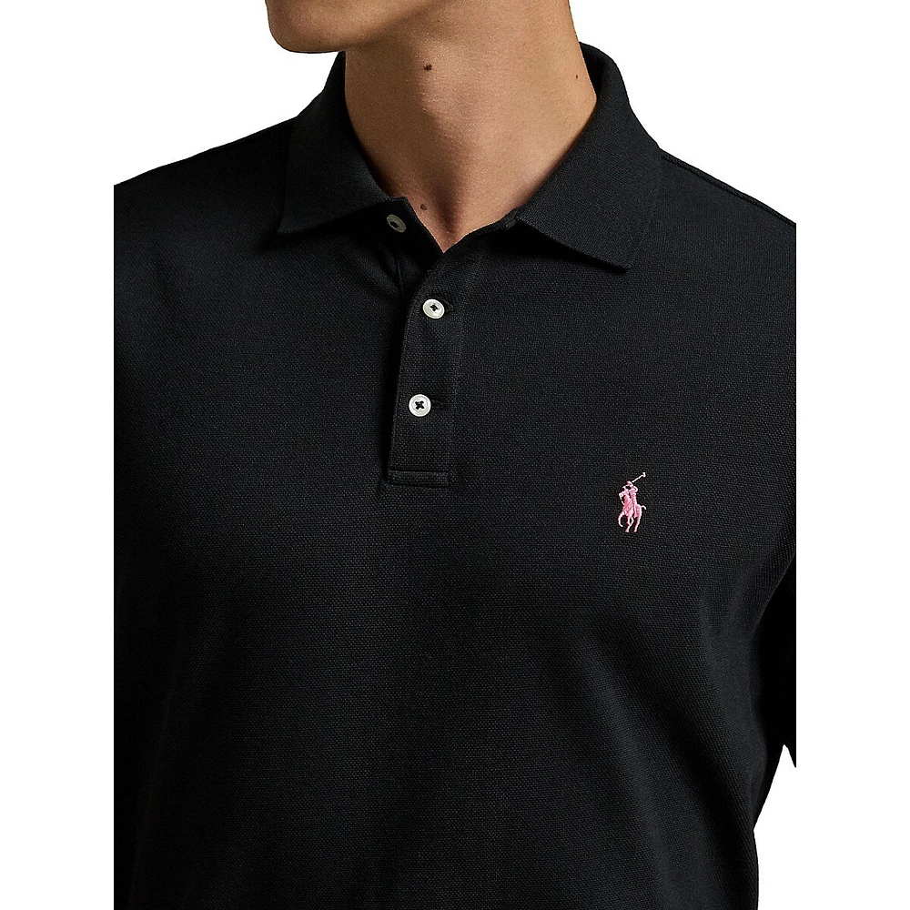 Pink Pony Classic-Fit Stretch Mesh Polo Shirt