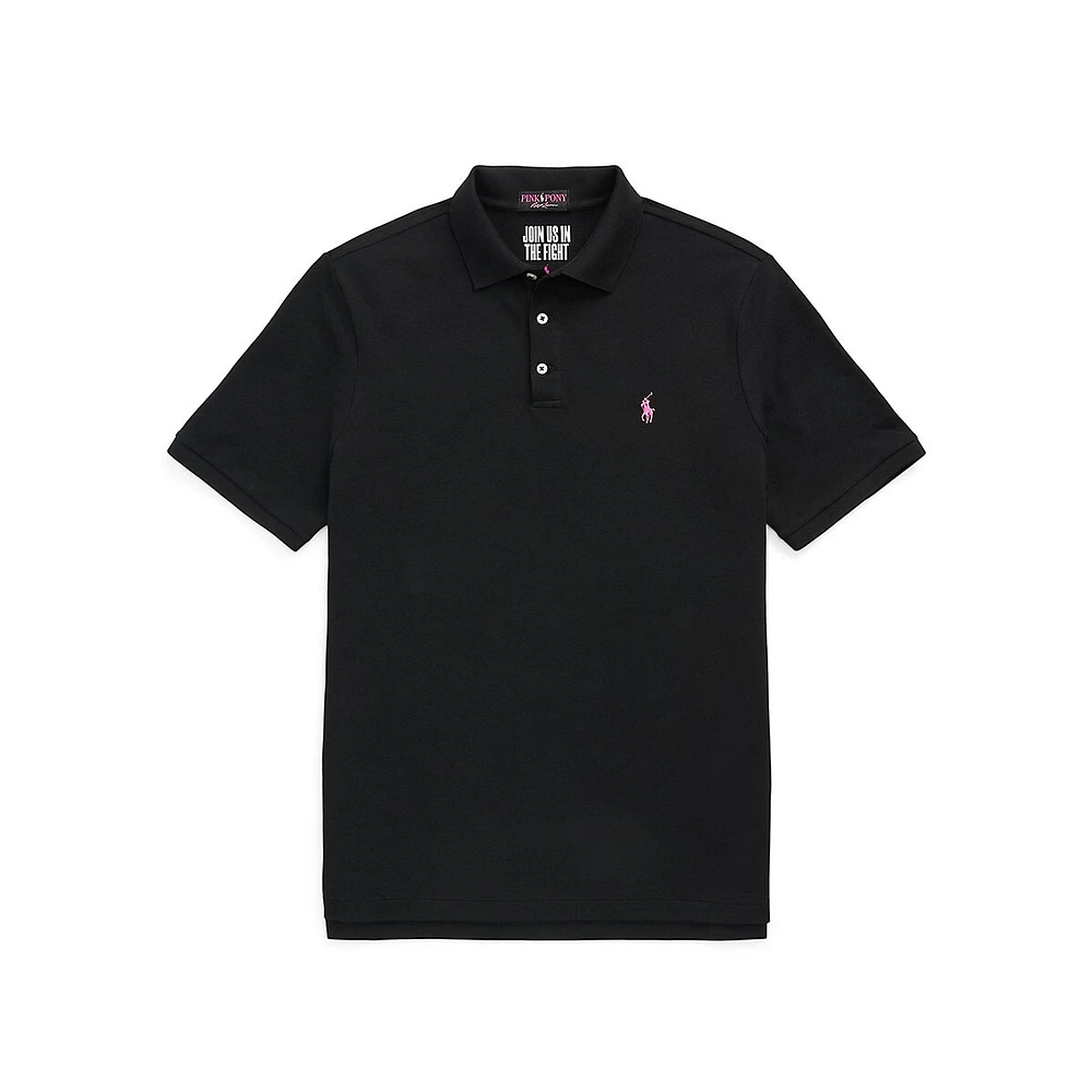 Pink Pony Classic-Fit Stretch Mesh Polo Shirt