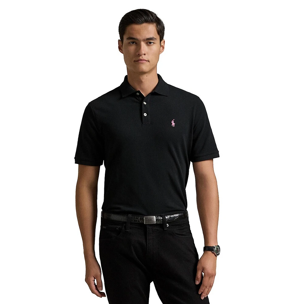 Pink Pony Classic-Fit Stretch Mesh Polo Shirt