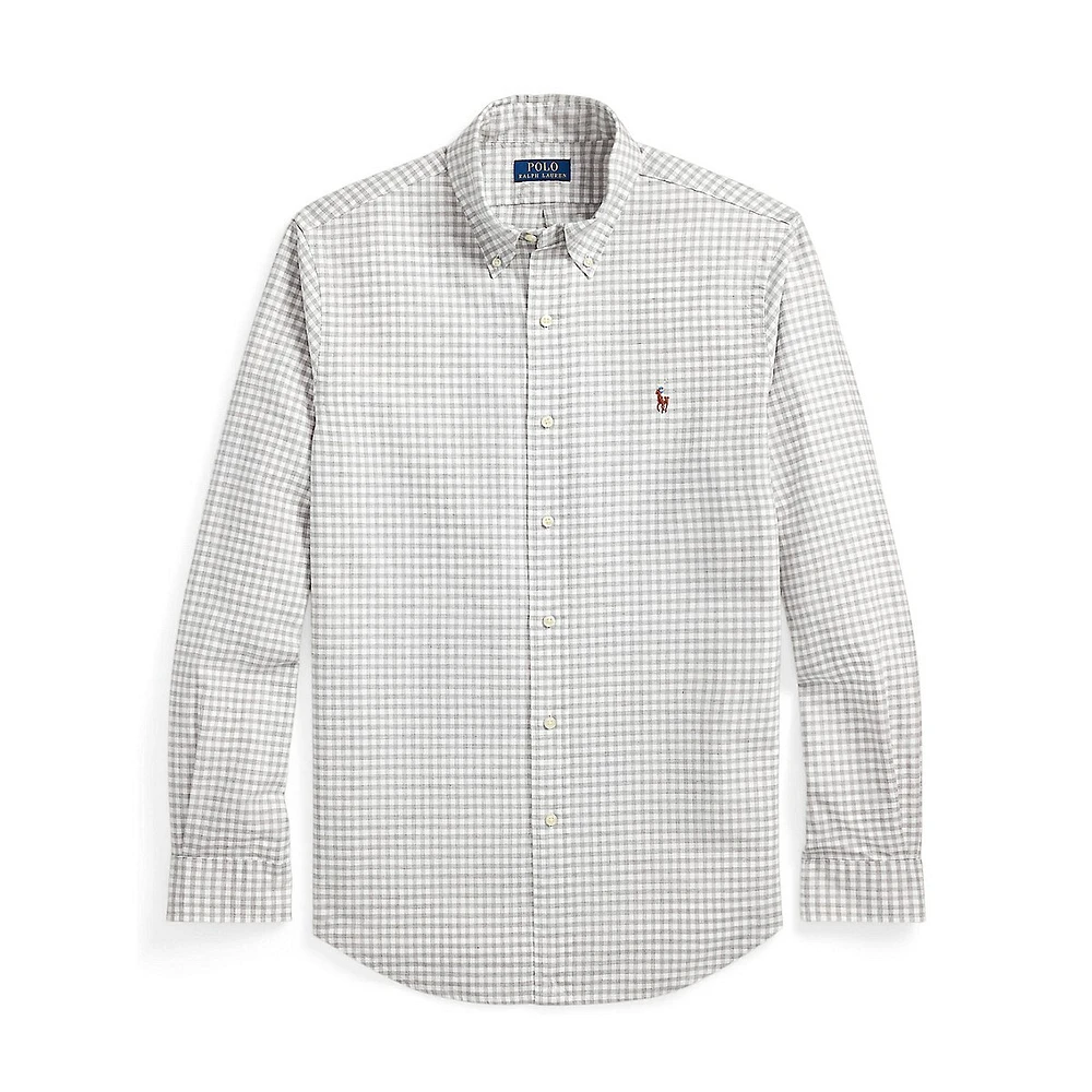 Classic-Fit Gingham Oxford Shirt