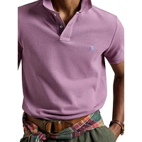 Classic-Fit Indigo Mesh Polo Shirt
