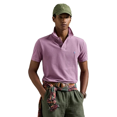 Classic-Fit Indigo Mesh Polo Shirt
