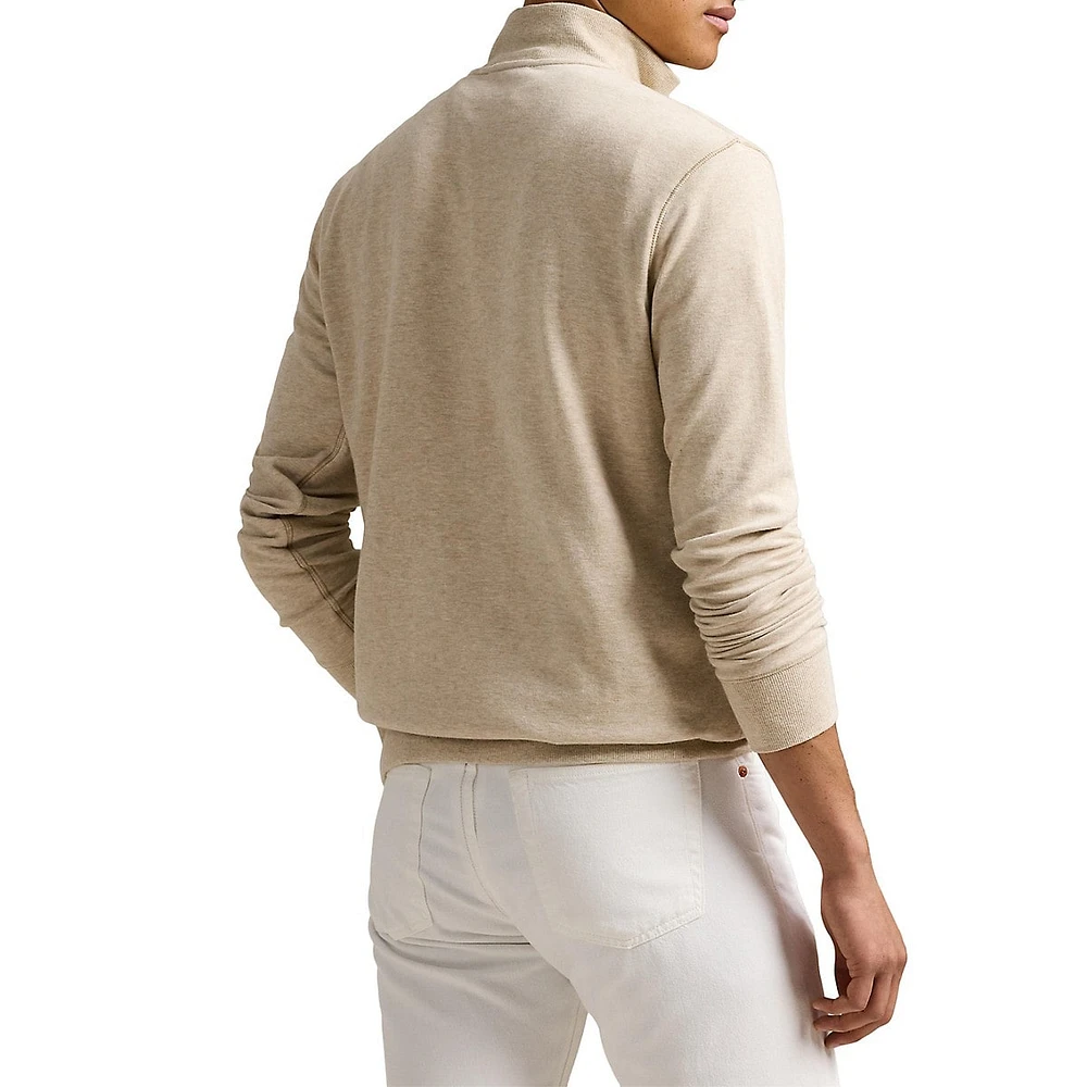 Luxury Jersey Quarter-Zip Pullover