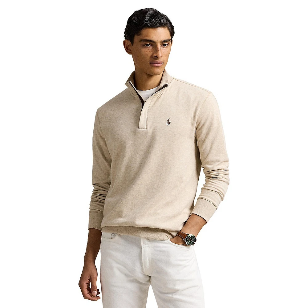 Luxury Jersey Quarter-Zip Pullover