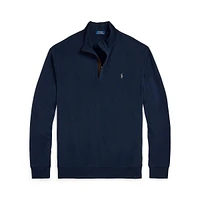 Big & Tall Luxury Jersey Quarter-Zip Pullover