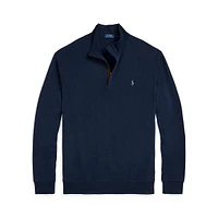 Big & Tall Luxury Jersey Quarter-Zip Pullover