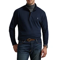 Big & Tall Luxury Jersey Quarter-Zip Pullover