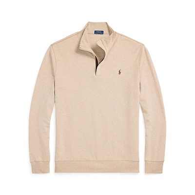 Big & Tall Luxury Jersey Quarter-Zip Pullover