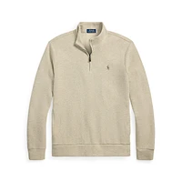 Double-Knit Mesh Quarter-Zip Pullover