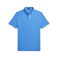 Classic-Fit Indigo Mesh Polo Shirt