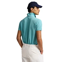Classic-Fit Indigo Mesh Polo Shirt