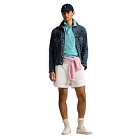 Classic-Fit Indigo Mesh Polo Shirt