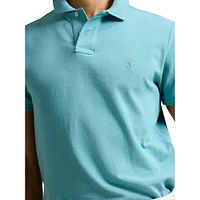 Classic-Fit Indigo Mesh Polo Shirt