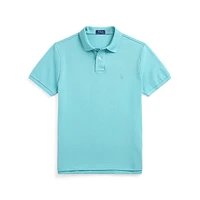 Classic-Fit Indigo Mesh Polo Shirt