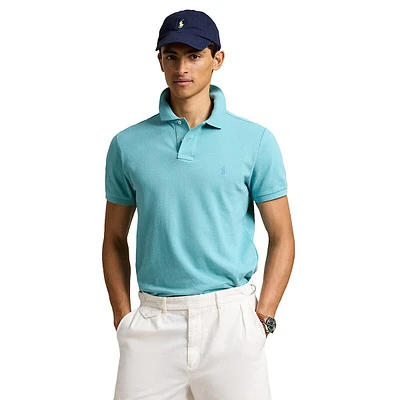 Classic-Fit Indigo Mesh Polo Shirt