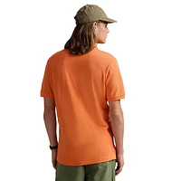 Classic-Fit Indigo Mesh Polo Shirt