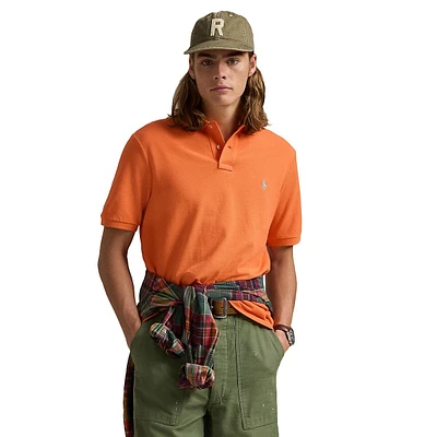 Classic-Fit Indigo Mesh Polo Shirt