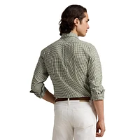 Classic-Fit Gingham Stretch Poplin Shirt