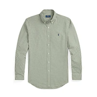 Classic-Fit Gingham Stretch Poplin Shirt