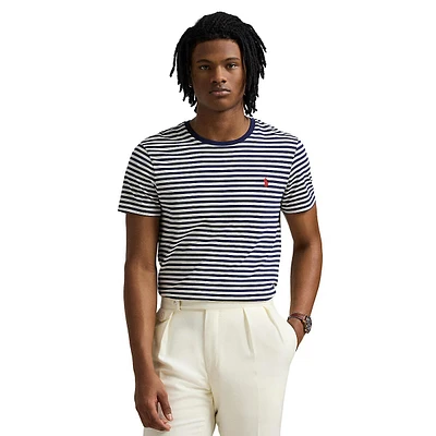 Custom Slim-Fit Striped Jersey T-Shirt