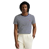 Custom Slim-Fit Striped Jersey T-Shirt