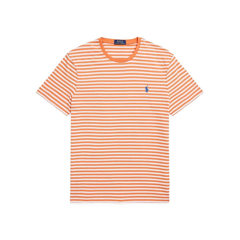 Custom Slim-Fit Striped Jersey T-Shirt