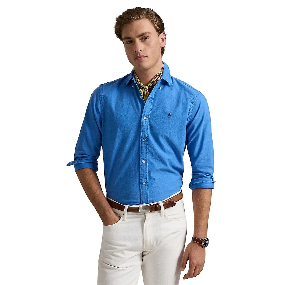 Classic-Fit Garment-Dyed Oxford Shirt