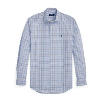 Classic-Fit Plaid Stretch Poplin Shirt