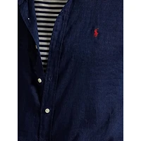 Classic-Fit Linen Button-Down Shirt