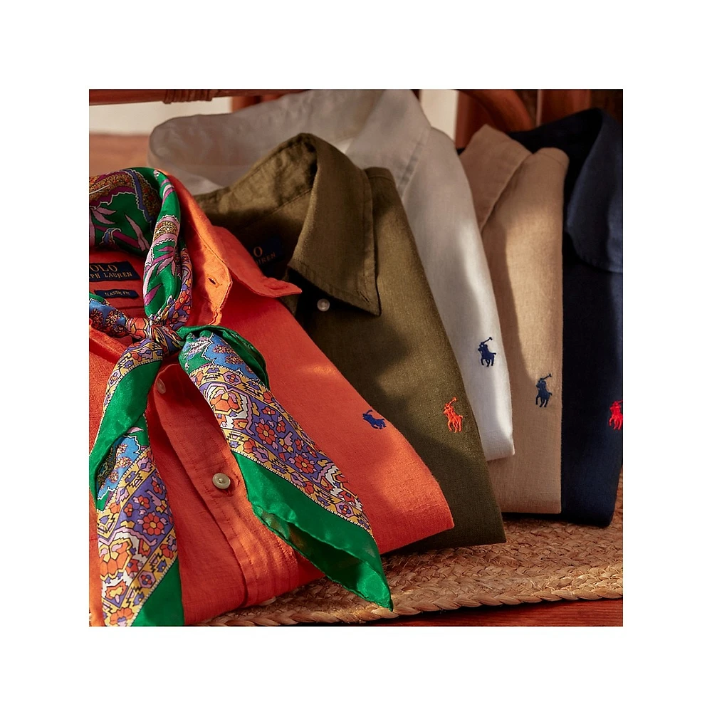 Classic-Fit Linen Button-Down Shirt
