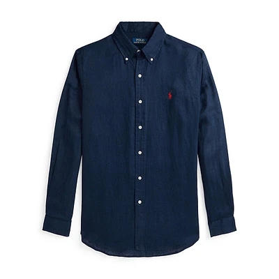 Classic-Fit Linen Button-Down Shirt