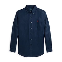 Classic-Fit Linen Button-Down Shirt