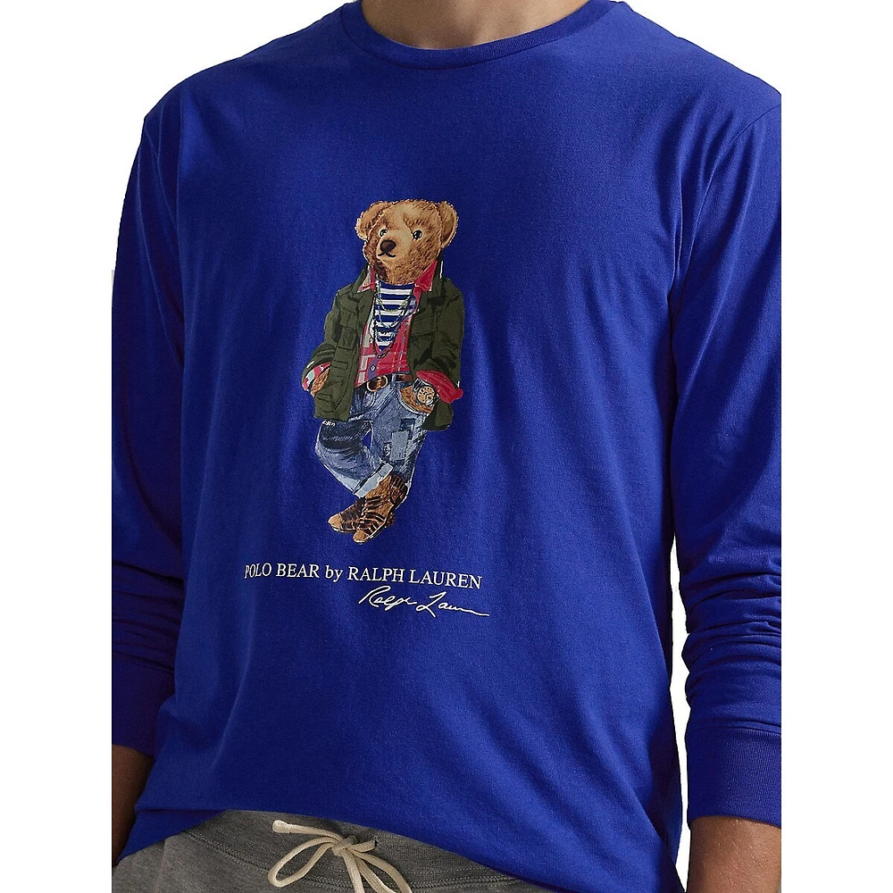 Big & Tall Polo Bear Jersey Long-Sleeve T-Shirt