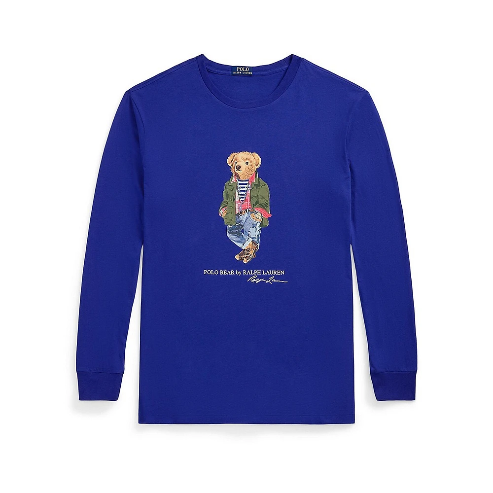 Big & Tall Polo Bear Jersey Long-Sleeve T-Shirt