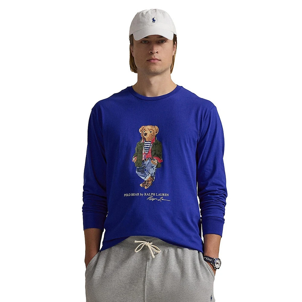 Big & Tall Polo Bear Jersey Long-Sleeve T-Shirt