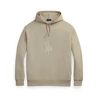 Big & Tall Leather-Pony Double-Knit Hoodie