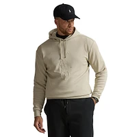 Big & Tall Leather-Pony Double-Knit Hoodie