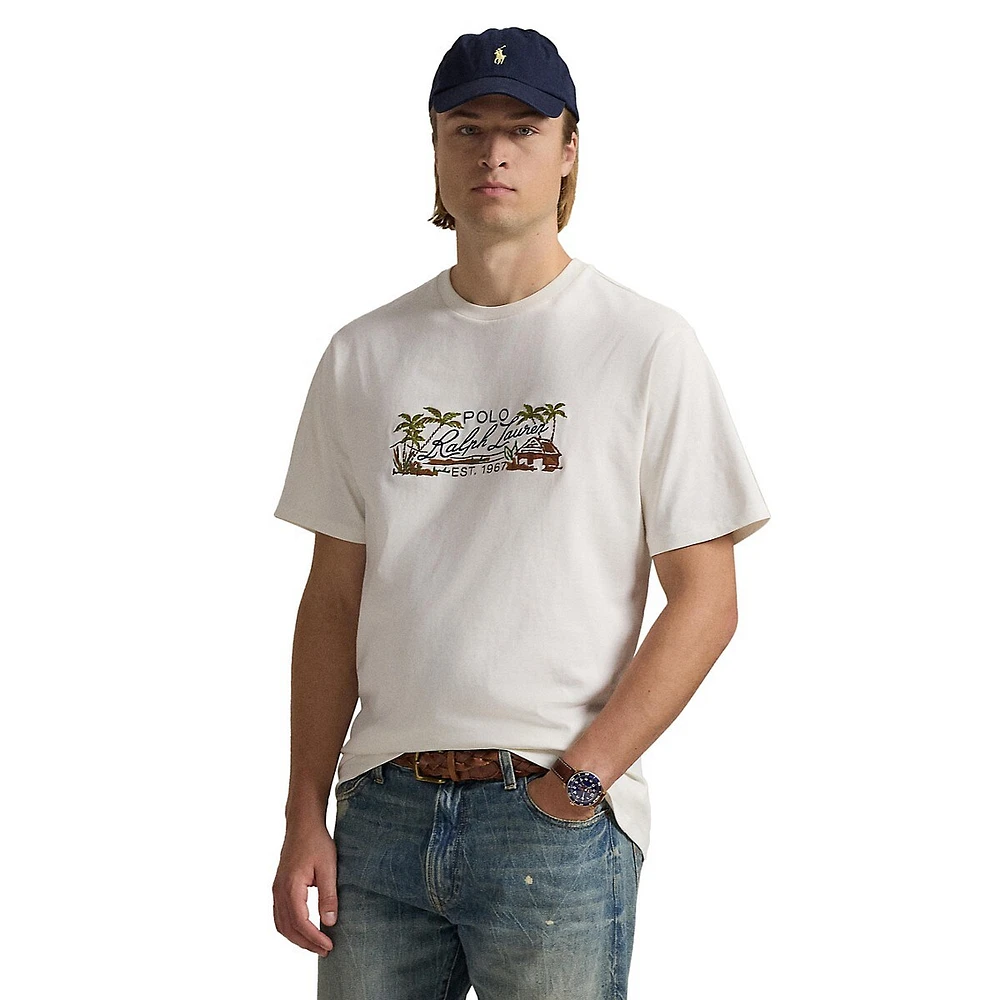 Big & Tall Embroidered Jersey T-Shirt