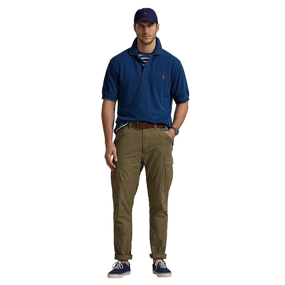 Big & Tall Indigo Mesh Polo Shirt