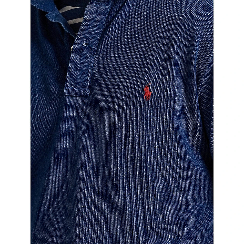 Big & Tall Indigo Mesh Polo Shirt