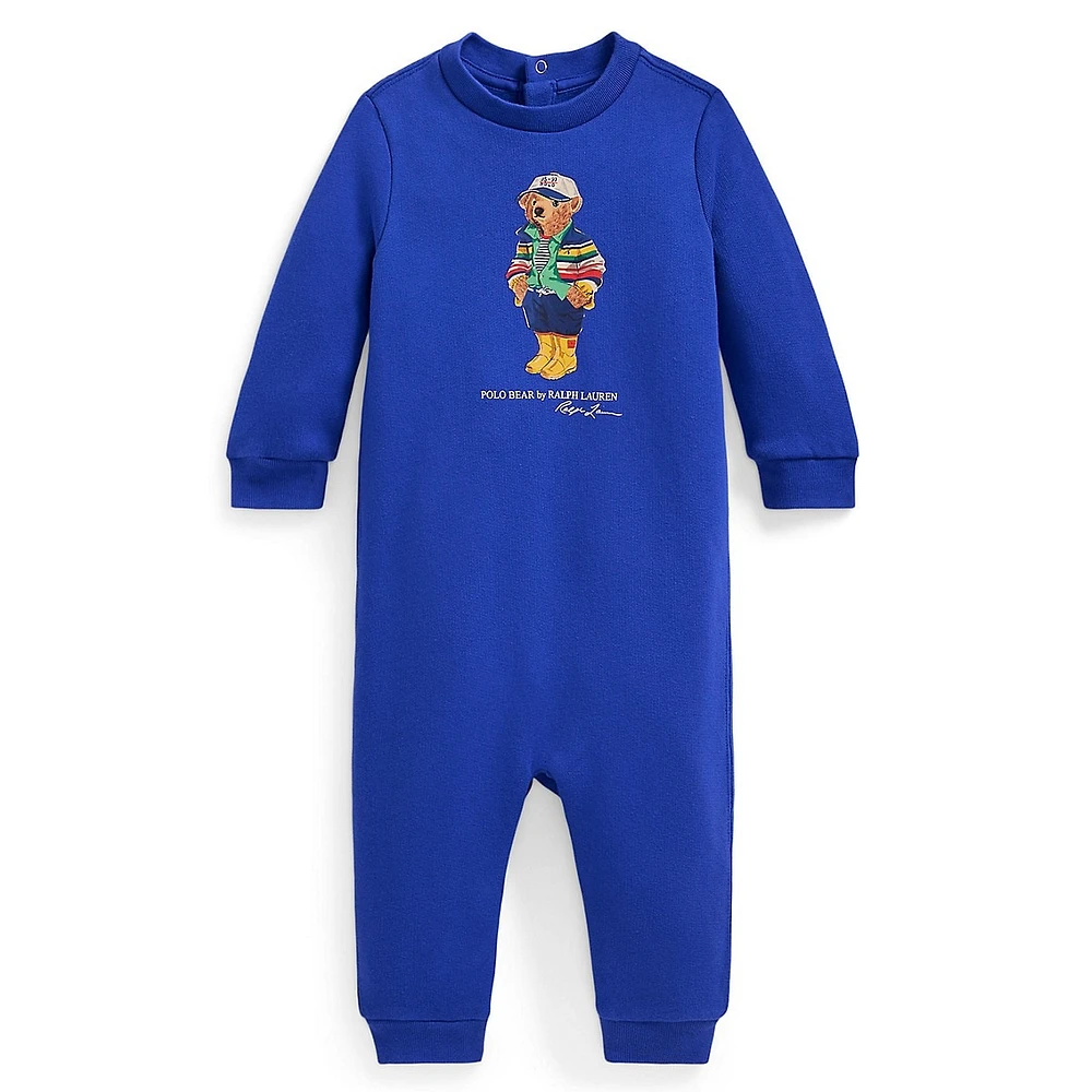 Baby Boy's Polo Bear Fleece Coveralls