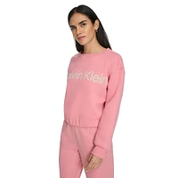 Fleece Flocking Graphic Logo Sweatshirt