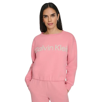 Fleece Flocking Graphic Logo Sweatshirt