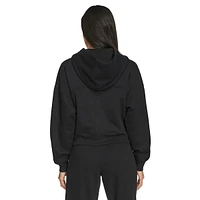 Sweat à capuche zippé en polaire décontracté
