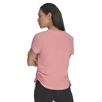 Ruched Side-Tie V-Neck Top