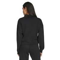 Fleece Half-Zip Collared Sweatshirt